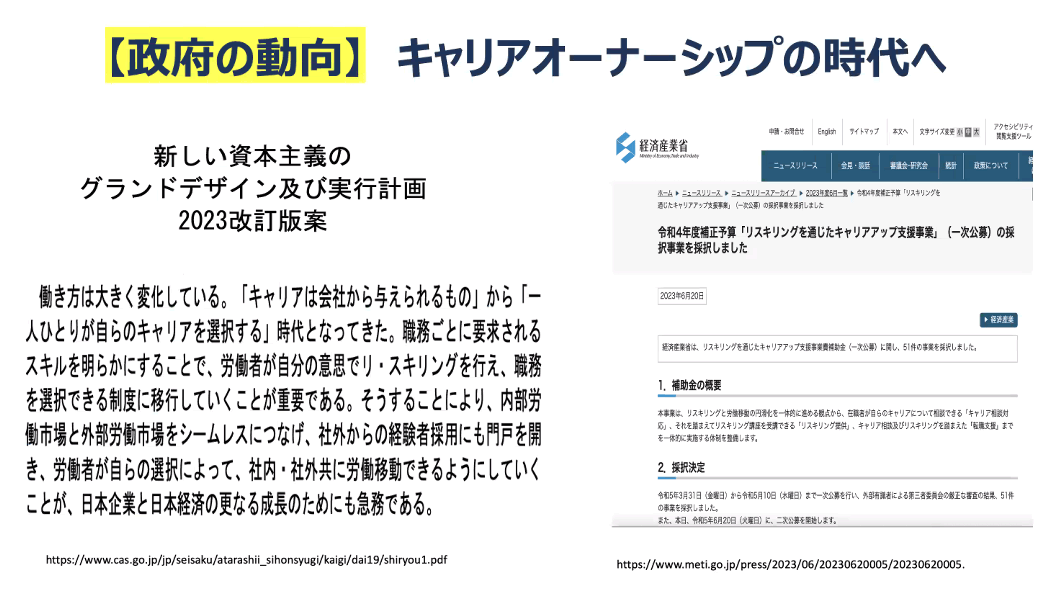 【政府の動向】キャリアオーナーシップの時代へ